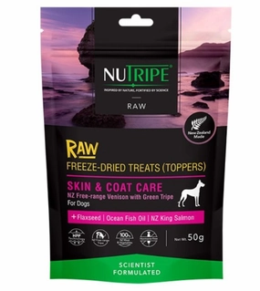 Nutripe Raw Freeze Dried Dog Treats & Toppers (Skin & Coat Care) freeze-dried dog food,lightweight pet food
