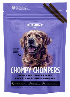 Nutrisource Element Chompy Chompers Beef & Wild Boar Dog Treats 6oz Bag