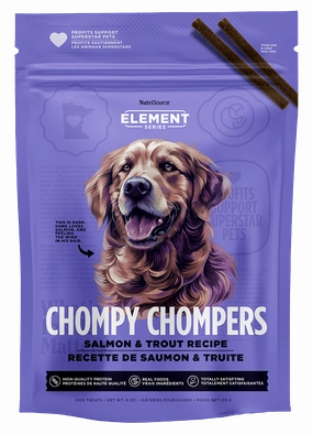 Nutrisource Element Chompy Chompers Salmon & Trout Dog Treats 6oz Bag