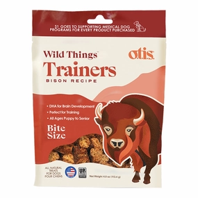 O.T.I.S. Wild Things Trainers Dog Treats - Bison Recipe - 4oz bag