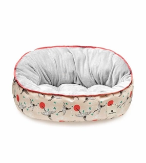 Ohpopdog Nihon Collection Reversible Dog Bed (Tsuru) for Dogs & Cats dog bed,pet blanket