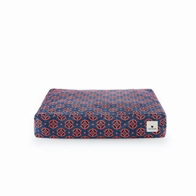 Ohpopdog Peranakan Inspired Baba Navy 150 Microbeads Dog Bed dog bed,pet blanket