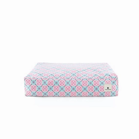Ohpopdog Peranakan Inspired Bibik Pink 14 Microbeads Dog Bed dog bed,pet blanket