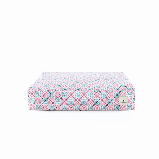 Ohpopdog Peranakan Inspired Bibik Pink 14 Microbeads Dog Bed dog bed,pet blanket