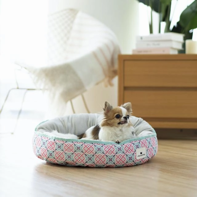 Ohpopdog Peranakan Inspired Bibik Pink 14 Reversible Dog Bed