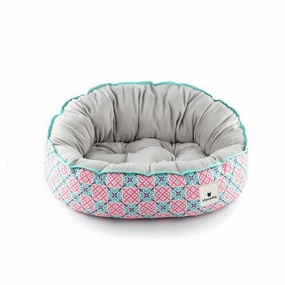 Ohpopdog Peranakan Inspired Bibik Pink 14 Reversible Dog Bed dog bed,pet blanket