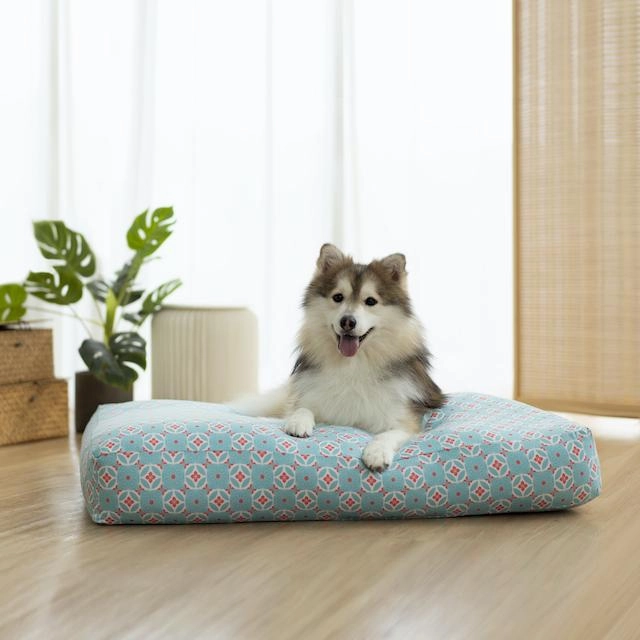 Ohpopdog Peranakan Inspired Straits Mint 17 Microbeads Dog Bed