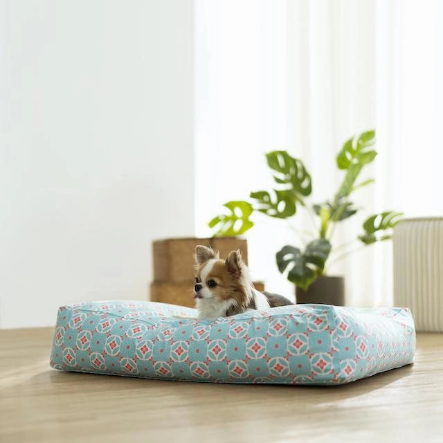 Ohpopdog Peranakan Inspired Straits Mint 17 Microbeads Dog Bed
