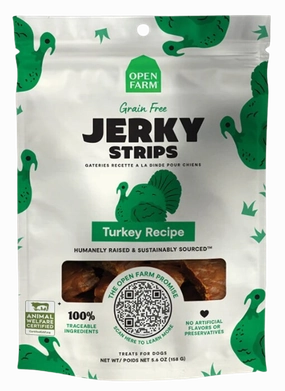 Open Farm Grain Free Jerky Strips Turkey 5.6oz Bag
