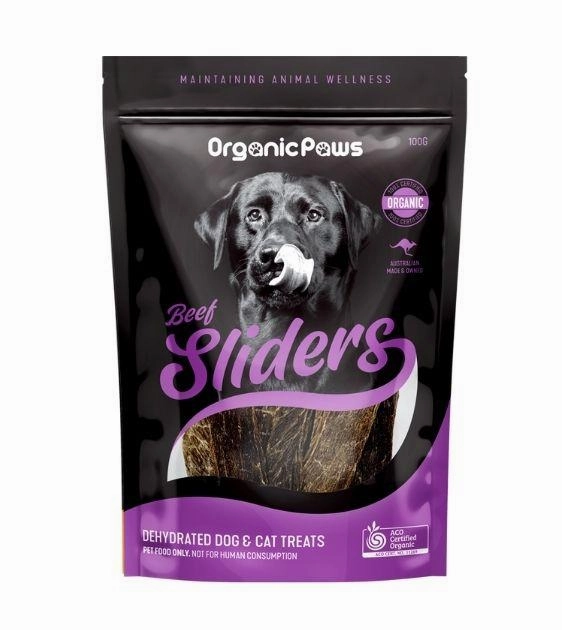 Organic Paws Dehydrated Dogs & Cats Treats (Beef Sliders) air-dried dog food,dehydrated dog food