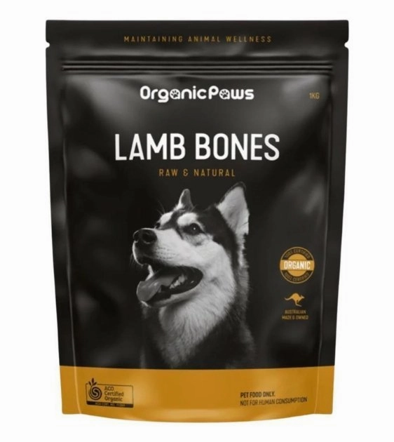 Organic Paws Lamb Bones Frozen Raw Dog Food raw dog food,fresh pet meals