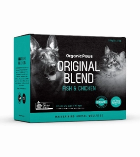 Organic Paws Original Blend Fish & Chicken Frozen Raw Dog Food