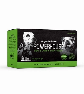 Organic Paws Powerhouse Goat & Lamb with Leafy Greens Frozen Raw Dog Food raw dog food,fresh pet meals