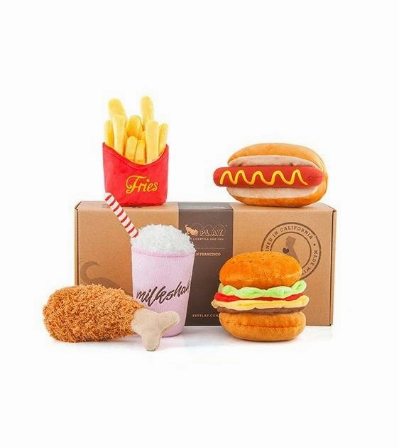 P.L.A.Y. Eco-Friendly American Classics Burger Dog Toy