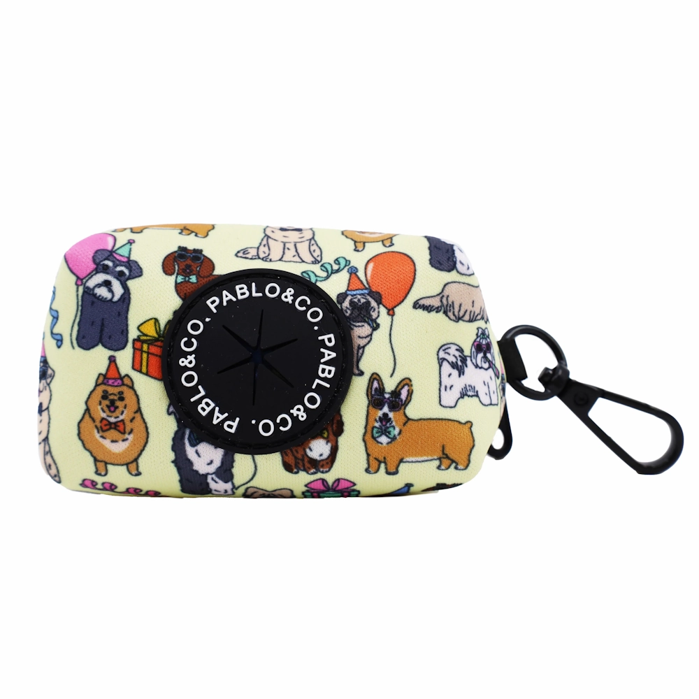 Pablo & Co Party Dawgs Poop Bag Holder dog travel gear,pet travel
