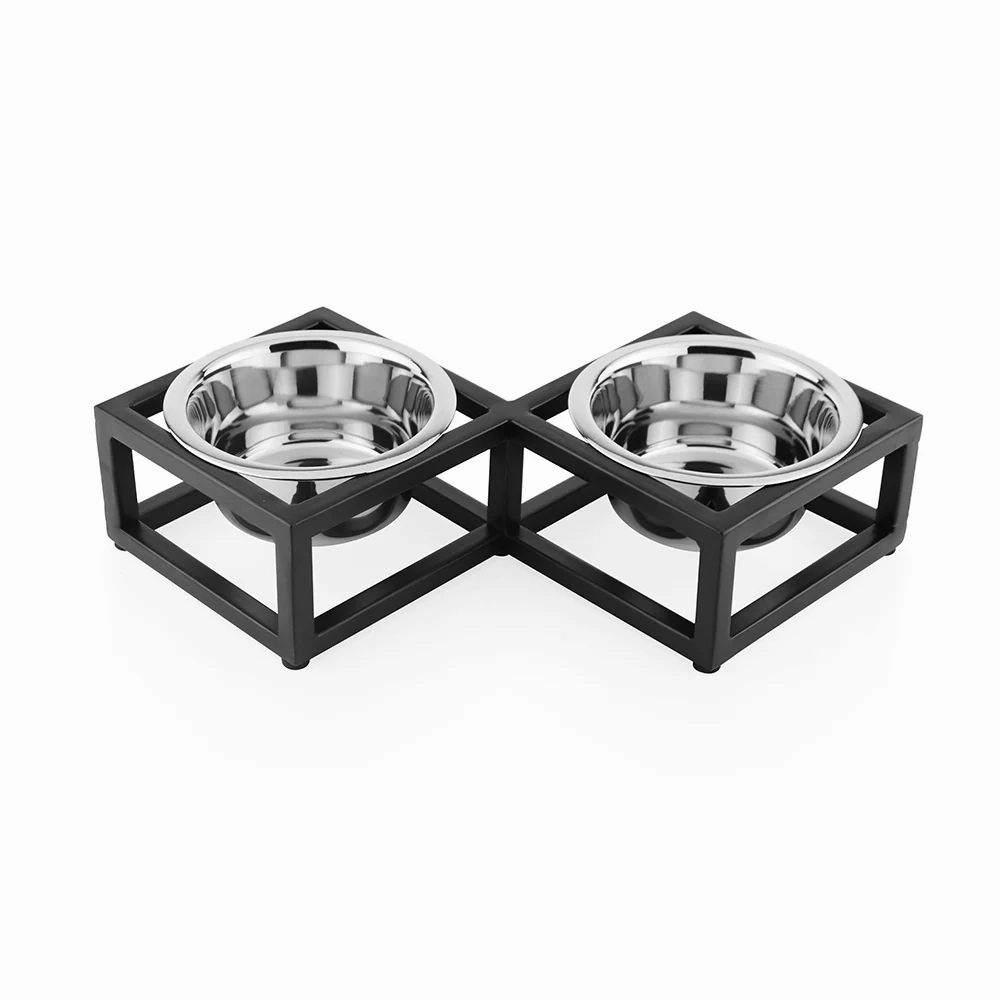Pawpourri Diamond Shaped Elevated Bowl Diner for Dogs