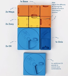 Pawzler Innovative Modular Dog Puzzles (Rainbow Set With Base) pet souvenir,gift item