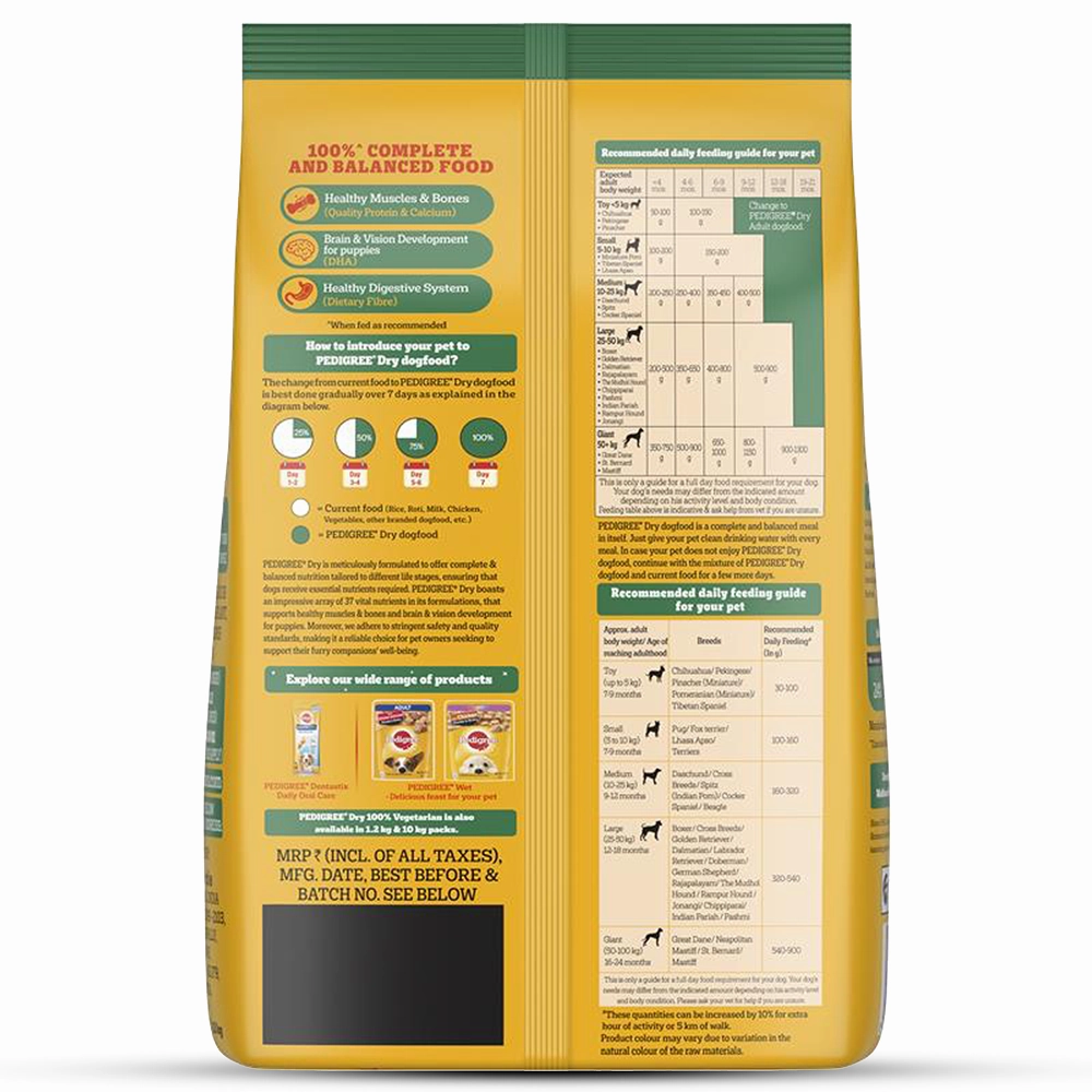 Pedigree 100% Vegetarian Puppy and Adult Veg Dog Dry Food