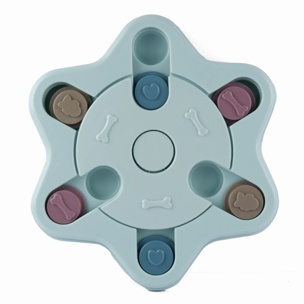 Pet Vogue Slow Feeder Puzzle Toy with Snack Dispenser for Dogs and Cats (Blue)