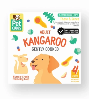 PetCubes Cooked Dog Food (Kangaroo) raw dog food,fresh pet meals