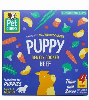 PetCubes Cooked Dog Food (PUPPY Beef) raw dog food,fresh pet meals