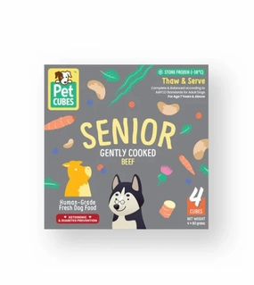 PetCubes Cooked Dog Food (SENIOR Beef) raw dog food,fresh pet meals