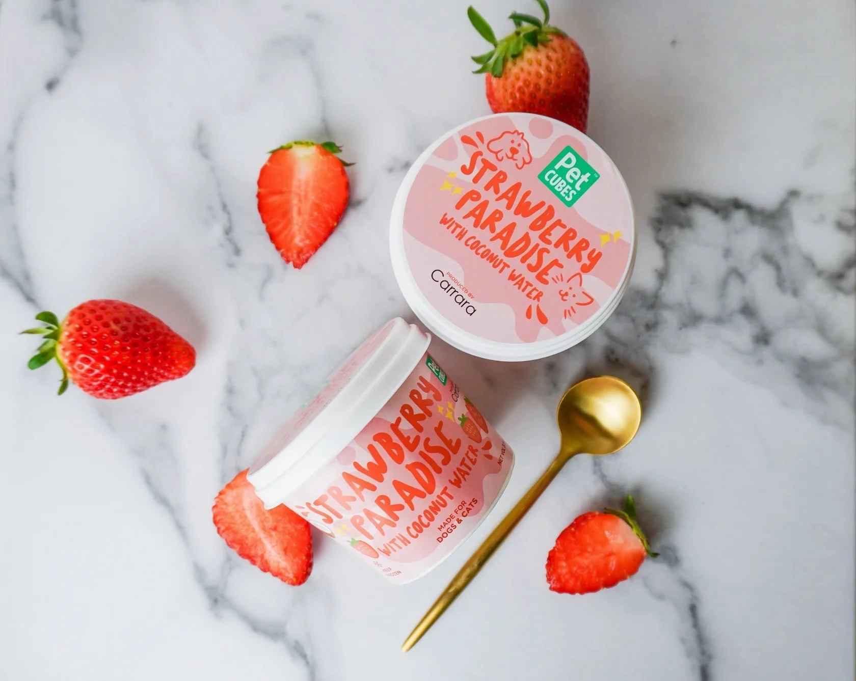 PetCubes Ice Cream For Dogs & Cats (Strawberry Paradise)