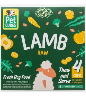 PetCubes Raw Dog Food (Lamb) raw dog food,fresh pet meals