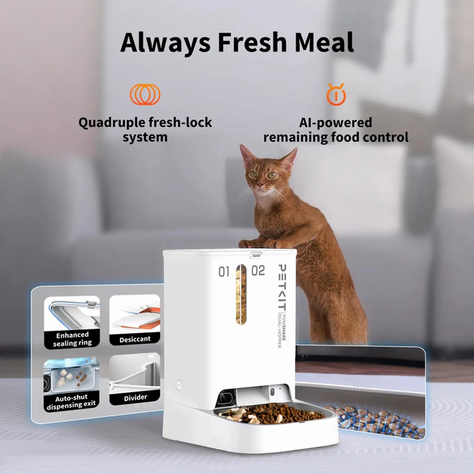 Petkit - YumShare Gemini Smart Pet Feeder (with Camera)