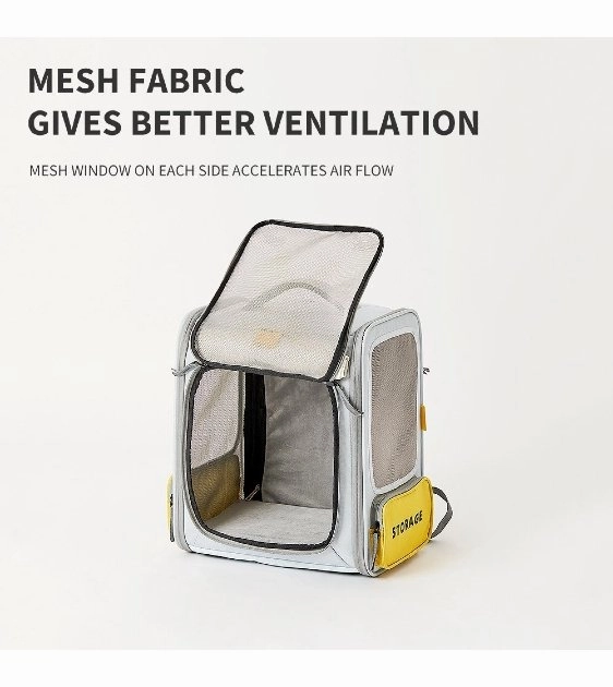PETKIT Breezy Zone Backpack Carrier (Grey & Yellow)