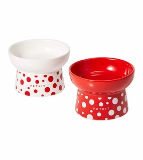 PETKIT Polka Footed Feeding Bowl Set for Cats & Dogs dog bowl,pet feeder