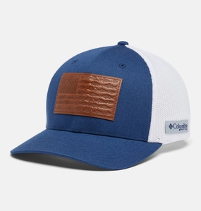 PFG MESH LEATHER FISH FLAG BALL CAP