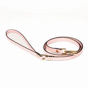 Plain Leather Dog Leash Light Pink dog mobility,outdoor pet aid