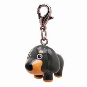Poly 3-D Long Ears Grey Dog Collar Charm