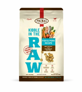 Primal Kibble in the Raw Freeze Dried Dog Food (Fish & Pork Recipe With Grains) freeze-dried dog food,lightweight pet food