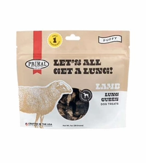 Primal Let's All Get A Lung - Lamb Dehydrated Dog Treats air-dried dog food,dehydrated dog food