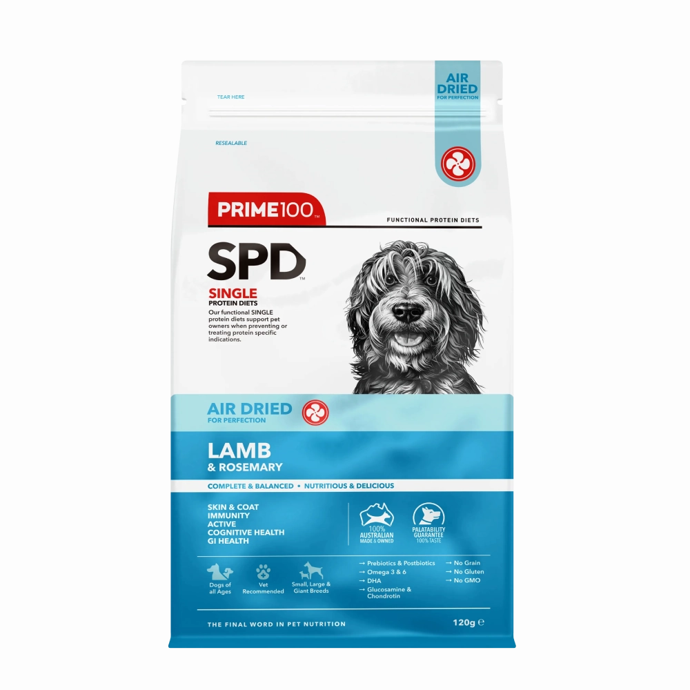Prime100 Dog SPD - Air Dried Lamb & Rosemary 120g