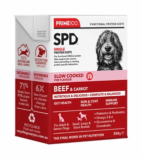 Prime100 SPD Single Protein Diets Slow Cooked Wet Dog Food (Beef & Carrot) dog leash,walking strap