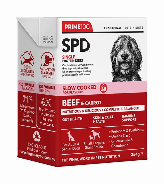 Prime100 SPD Single Protein Diets Slow Cooked Wet Dog Food (Beef & Carrot) dog shampoo,bathing supplies