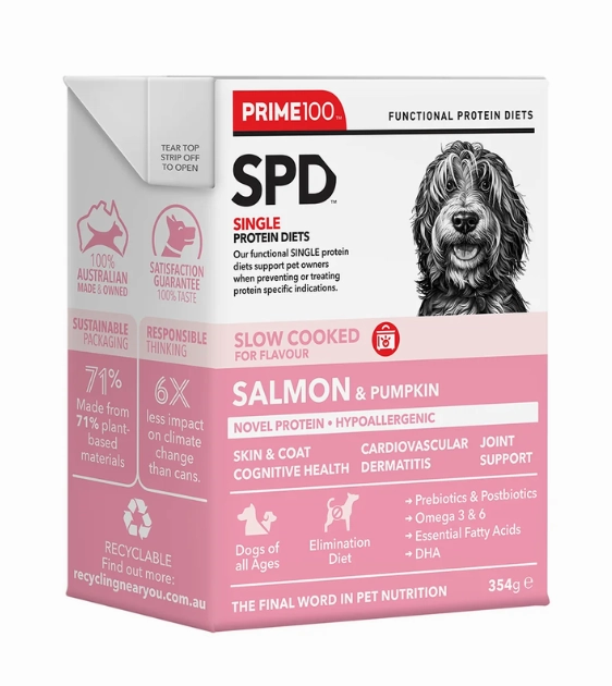 Prime100 SPD Single Protein Diets Slow Cooked Wet Dog Food (Salmon & Pumpkin) dog shampoo,bathing supplies