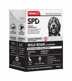 Prime100 SPD Single Protein Diets Slow Cooked Wet Dog Food (Wild Boar & Pumpkin) dog gifts,pet keepsakes