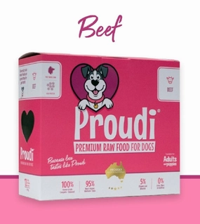 Proudi Raw Dog Food (Single Protein Beef) raw dog food,fresh pet meals