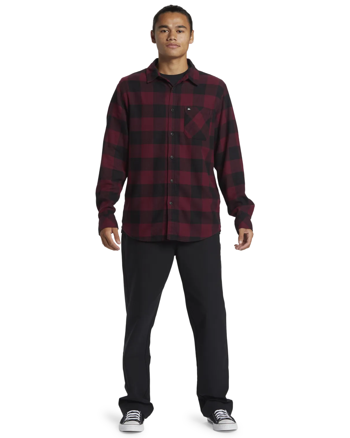Quiksilver Clothing Buffalo Classic Flannel Shirt in Wine