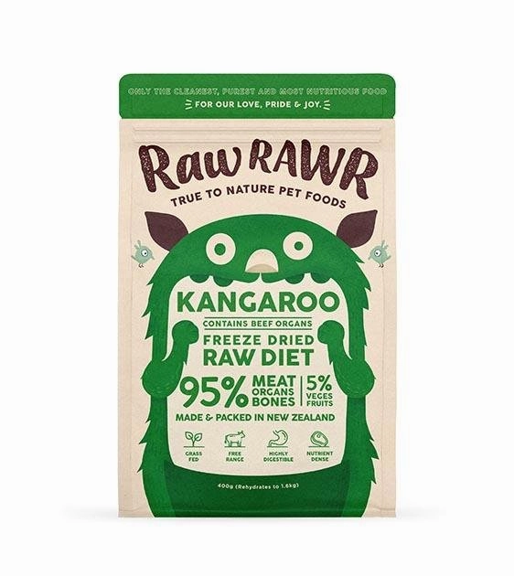 Raw Rawr's Freeze Dried Kangaroo & Beef Balanced Diet Dog Food freeze-dried dog food,lightweight pet food