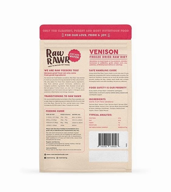Raw Rawr's Freeze Dried Venison Balanced Diet Dog Food