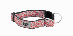 RC Pets Patterned All Webbing Training Dog Collar - Rebel Red dog collar,pet neck strap