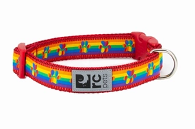 RC Pets Patterned Dog Clip Collar - Rainbow Paws dog collar,pet neck strap