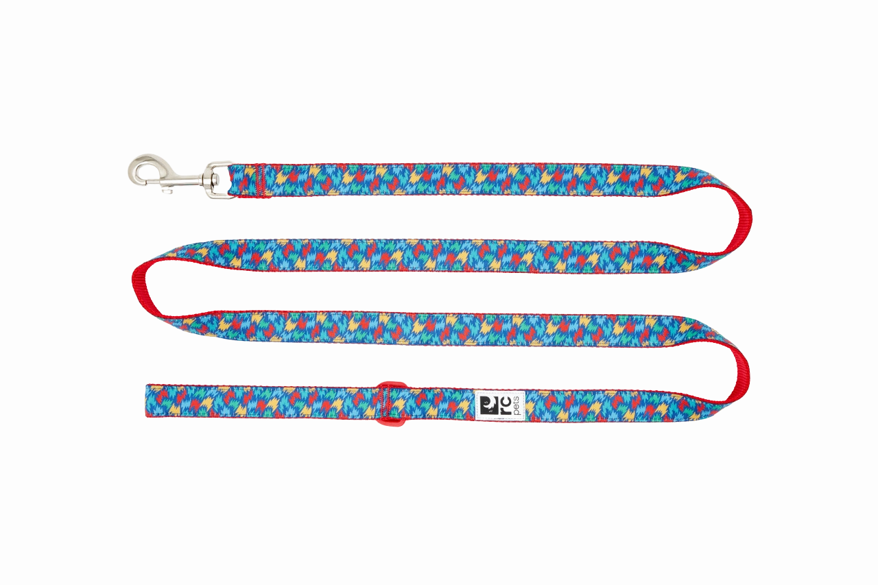 RC Pets Patterned Dog Leash 1/2"x6' - Palette dog bow tie,pet bandana,dog scarf