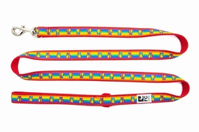 RC Pets Patterned Dog Leash 1/2"x6' - Rainbow Paws dog bow tie,pet bandana,dog scarf