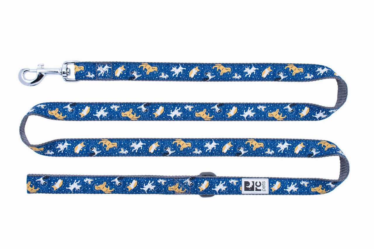 RC Pets Patterned Dog Leash 1"x6' - Space Dogs dog bow tie,pet bandana,dog scarf